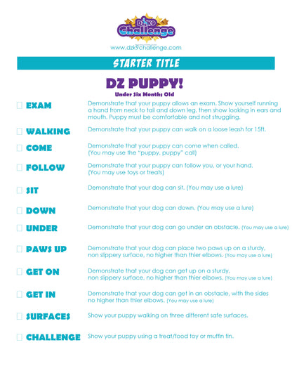 DZK9 CHALLENGE - OBEDIENCE