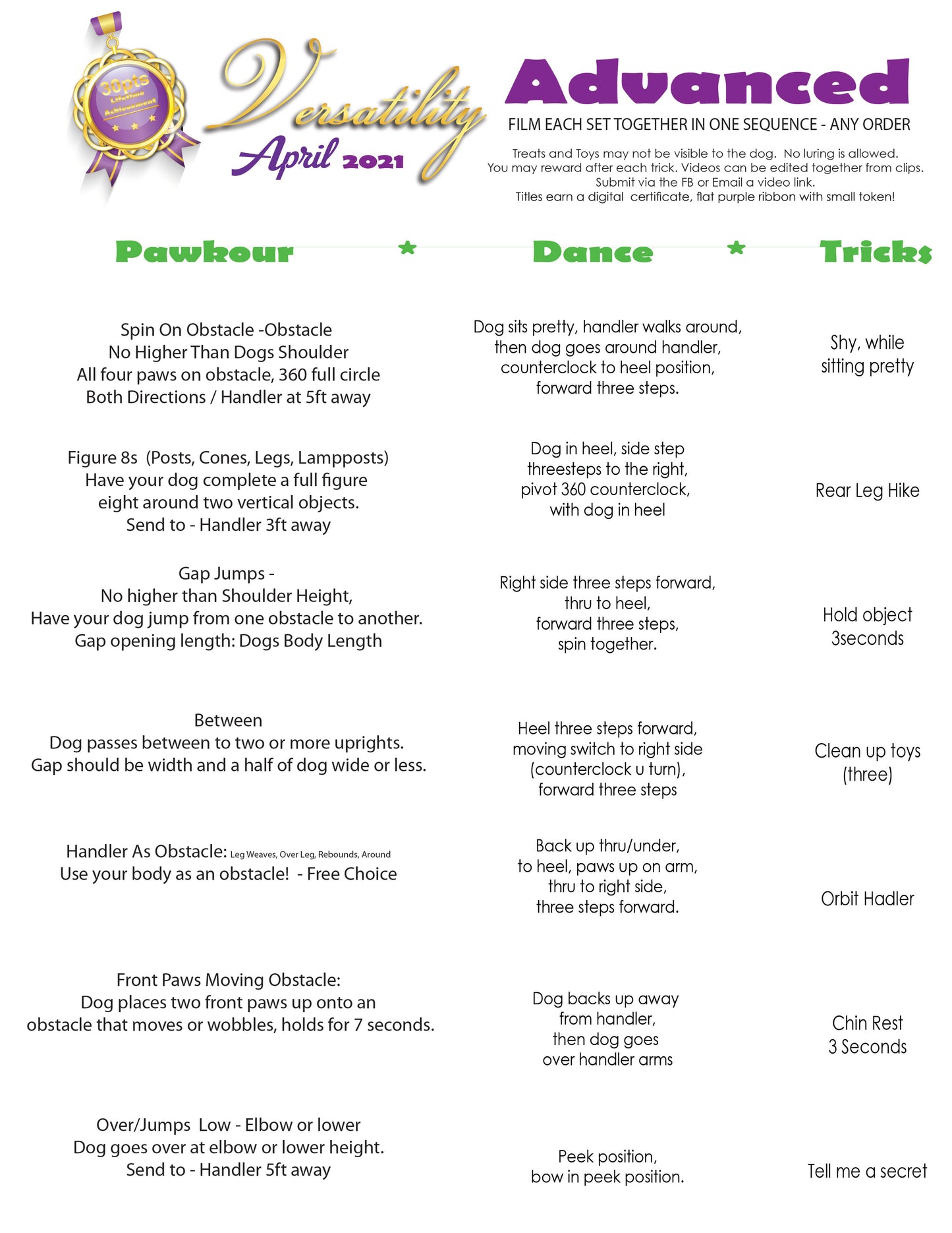 DZK9 CHALLENGE - VERSA (MIXED SKILLS)