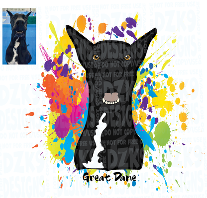 GREAT DANE  - BLACK FACE CARTOON SHIRTS & MORE!