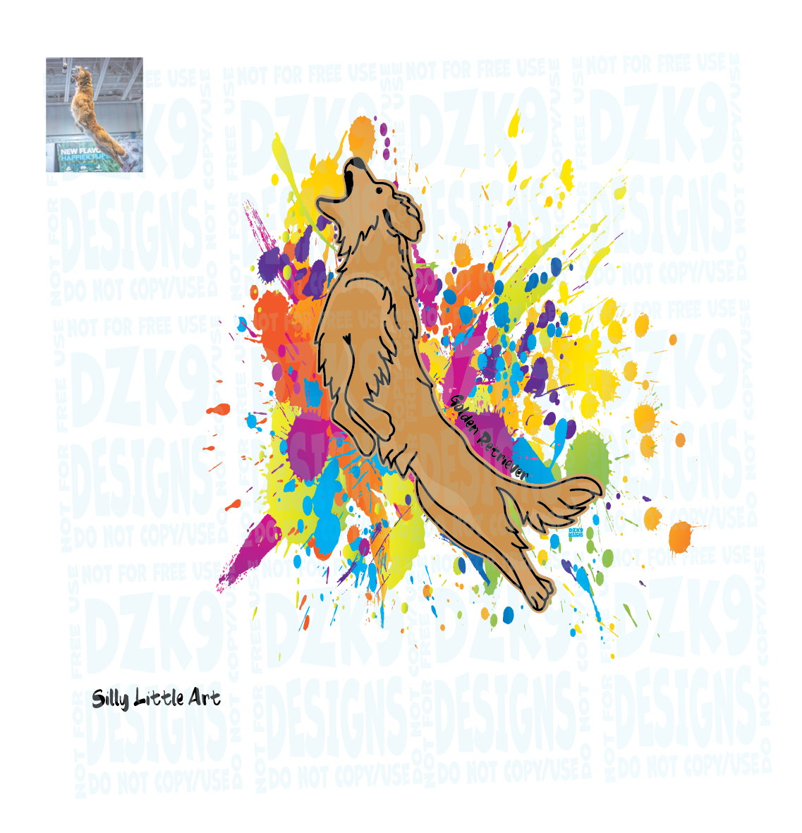 GOLDEN RETRIEVER - Dock Diving 2  CARTOON SHIRTS & MORE!
