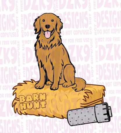 GOLDEN RETRIEVER - BARN HUNT CARTOON SHIRTS & MORE!