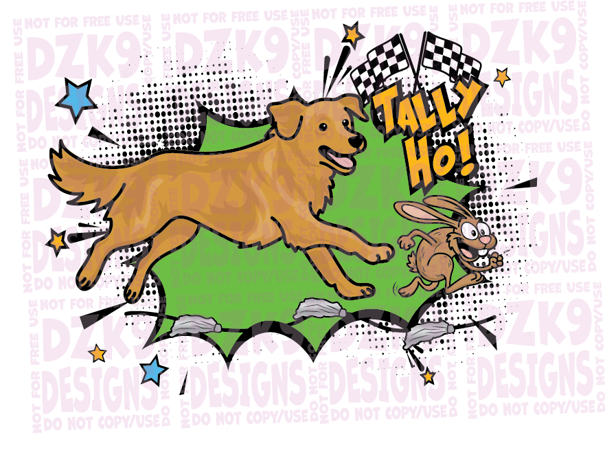 GOLDEN RETRIEVER COMIC FAST CAT- CARTOON SHIRTS & MORE!