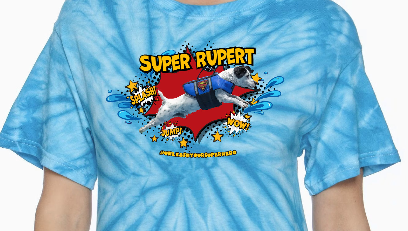 SUPERHERO *PHOTO* CUSTOM TEE**TYE DYE