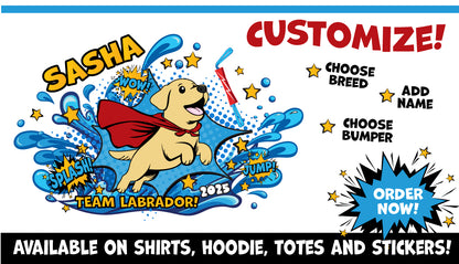 SUPERHERO *HAND DRAWN* CARTOON CUSTOM TEE!