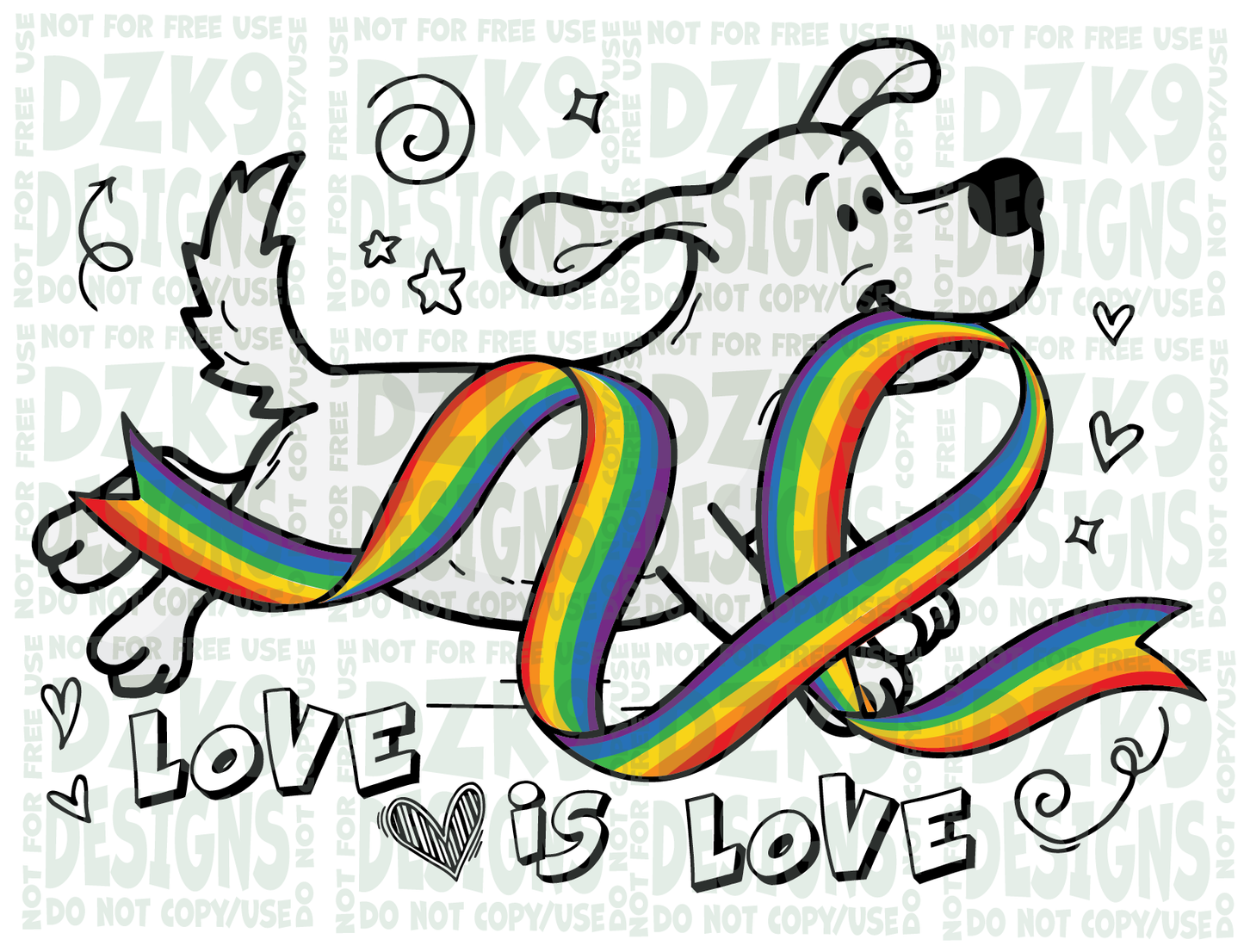 LOVE IS LOVE - DOG PRIDE SHIRT & HOODIE