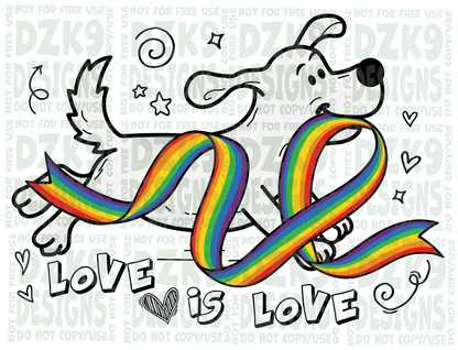 LOVE IS LOVE - DOG PRIDE SHIRT & HOODIE