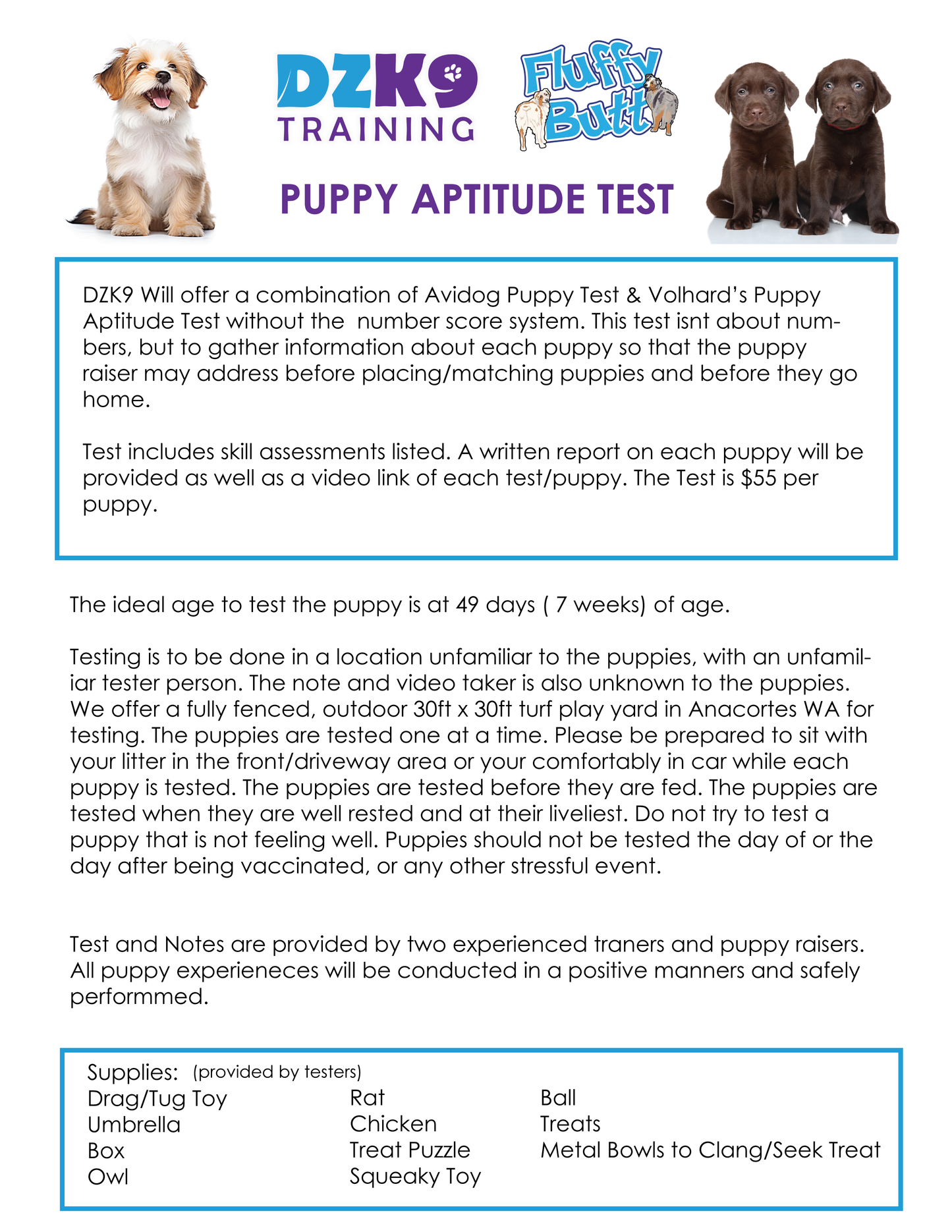 Puppy Temperament Test