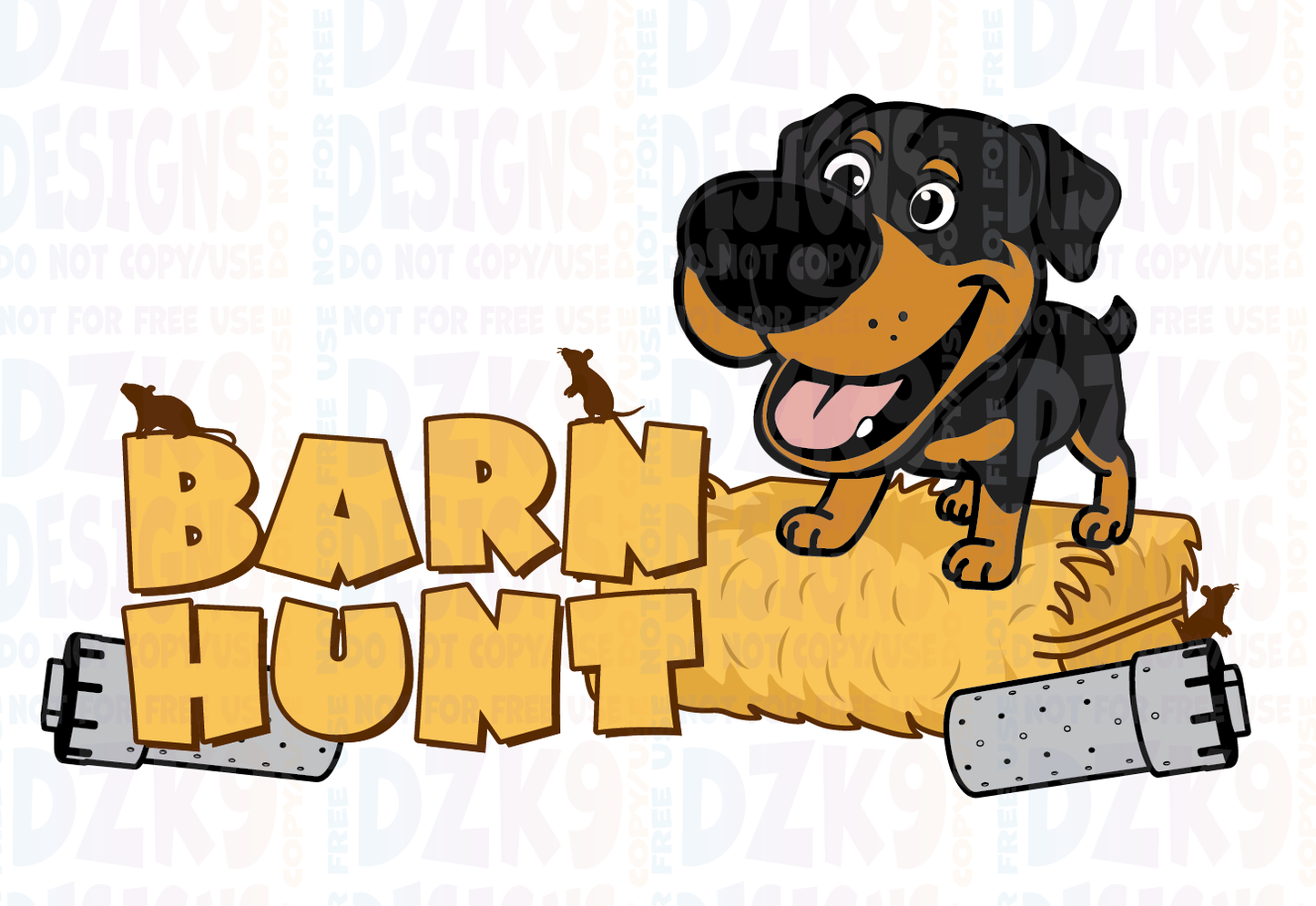 BARN HUNT CUTE TEE & HOODIE (ROTTIE)