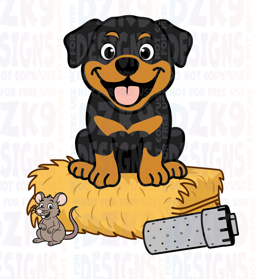 BARN HUNT CUTE TEE & HOODIE (ROTTIE)
