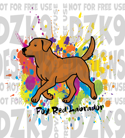 Fox Red Labrador Cartoon- TeeShirts & More!