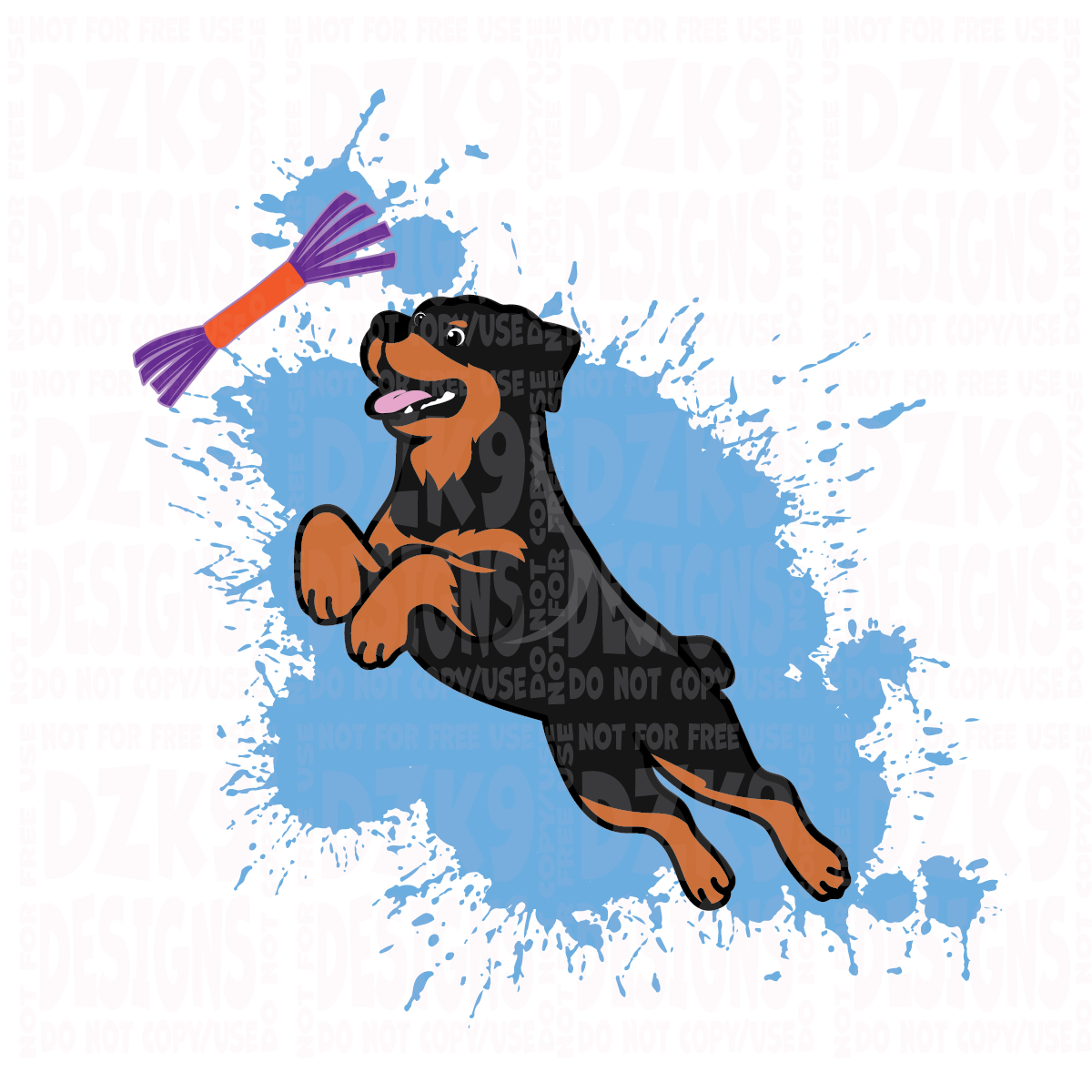 DOCK JUMPER (ROTTWEILER CARTOON)