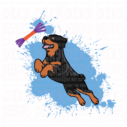 DOCK JUMPER (ROTTWEILER CARTOON)
