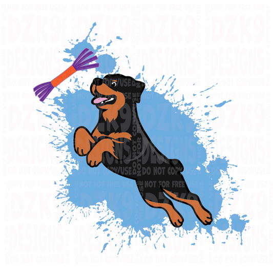 DOCK JUMPER (ROTTWEILER CARTOON)