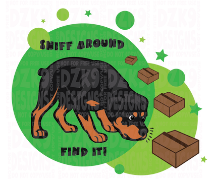 NOSEWORK (ROTTWEILER CARTOON)