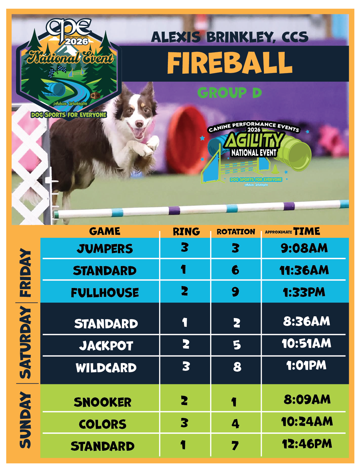 CPE Nationals - Custom Schedule