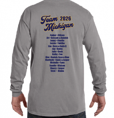 TEAM MICHIGAN 2026  T-Shirt  LONGSLEEVE