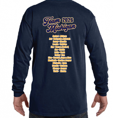 TEAM MICHIGAN 2026  T-Shirt  LONGSLEEVE