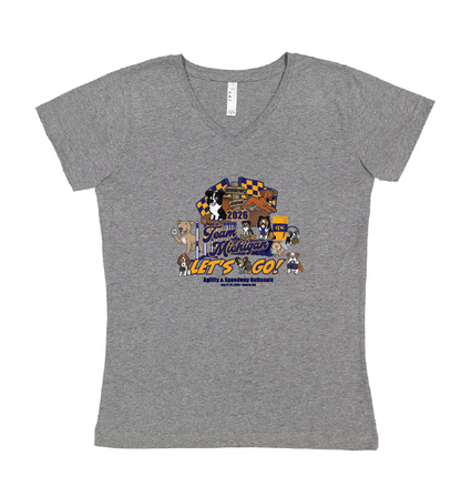 TEAM MICHIGAN 2026  T-Shirt  LADIES VNECK