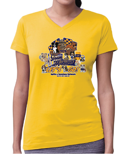 TEAM MICHIGAN 2026  T-Shirt  LADIES VNECK