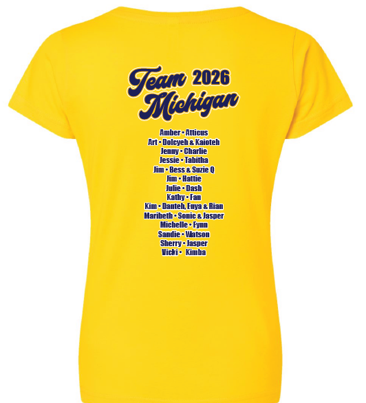 TEAM MICHIGAN 2026  T-Shirt  LADIES VNECK