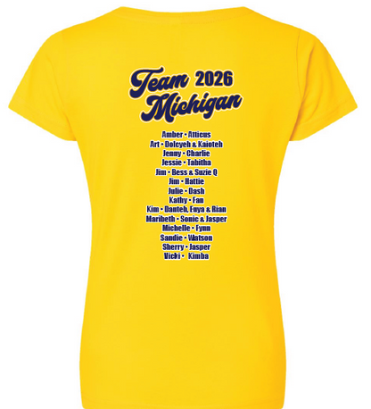 TEAM MICHIGAN 2026  T-Shirt  LADIES VNECK