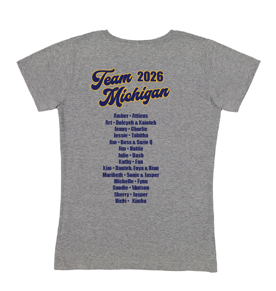 TEAM MICHIGAN 2026  T-Shirt  LADIES VNECK