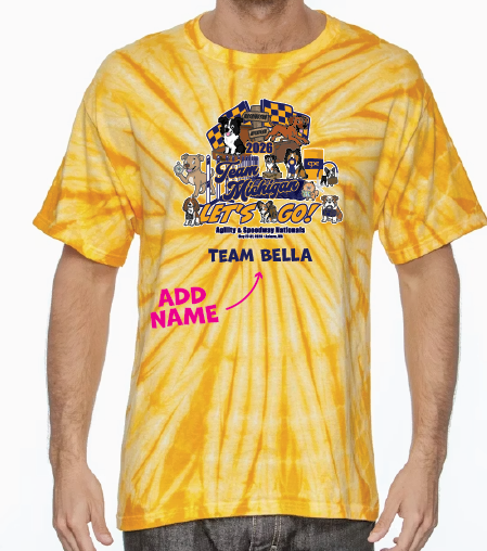 TEAM MICHIGAN  2026 T-Shirt *TYE DYE GOLD