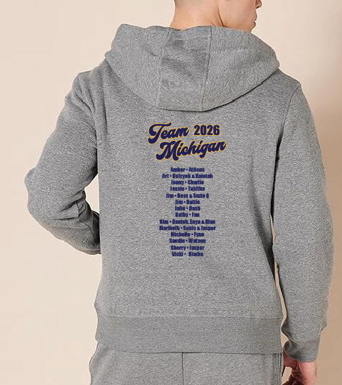 TEAM MICHIGAN  2026 ZIP UP