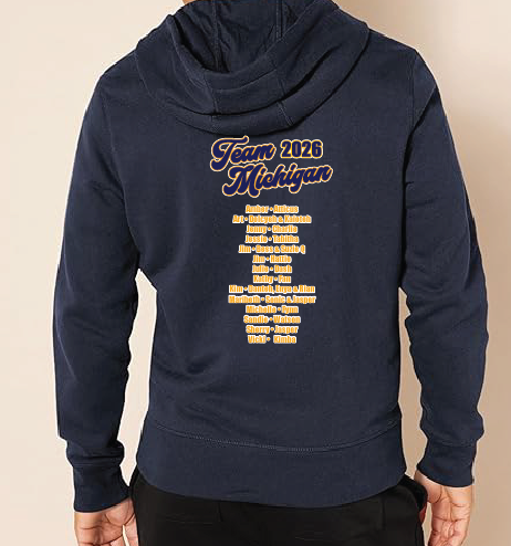 TEAM MICHIGAN  2026 ZIP UP