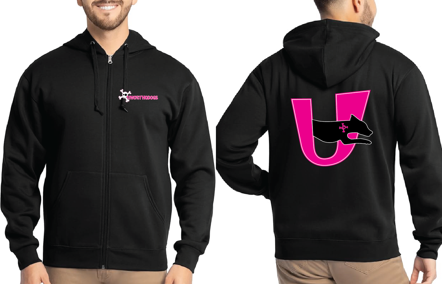 UNORTHODOGS BLACK ZIPUP