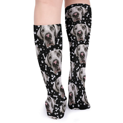 FACE w PAWS-n-BONES Tube Socks