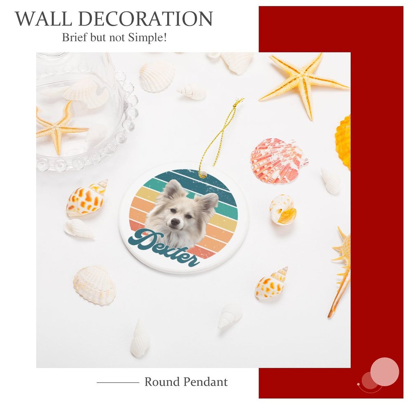 Round Ceramic Christmas Decorations