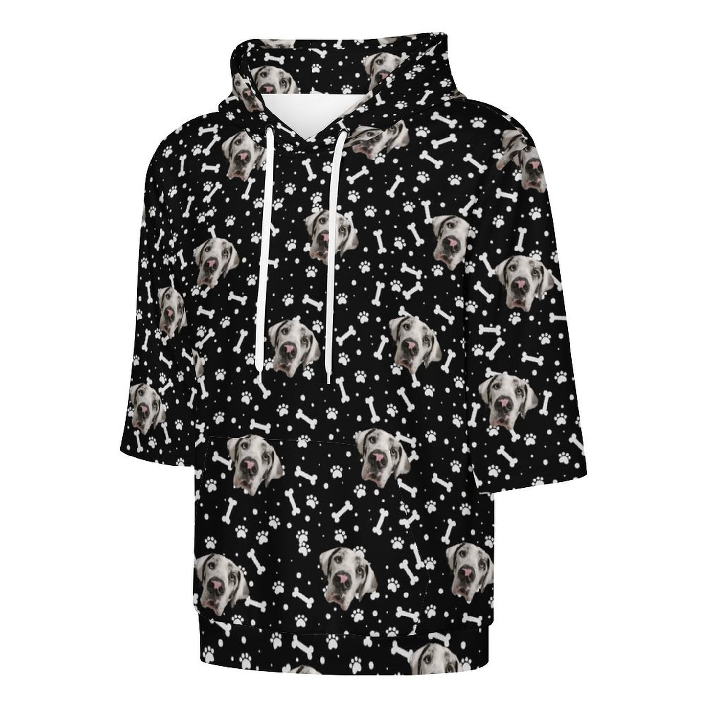 FACE w PAWS-n-BONES Half Sleeve Hoodie