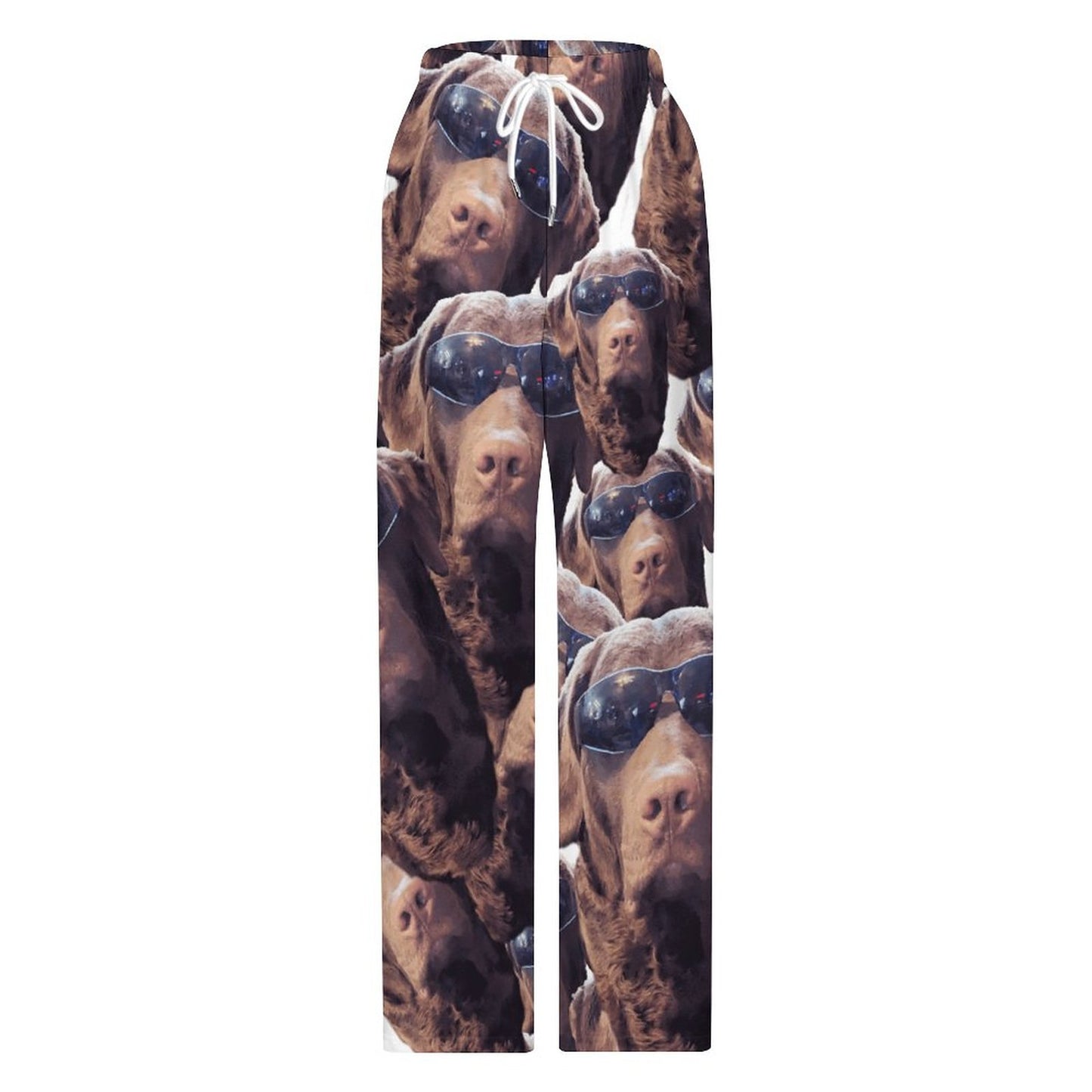 FOXY LADY _ LAB _ COLLAGE FACE DESIGN -Women's Home Pajamas Pants