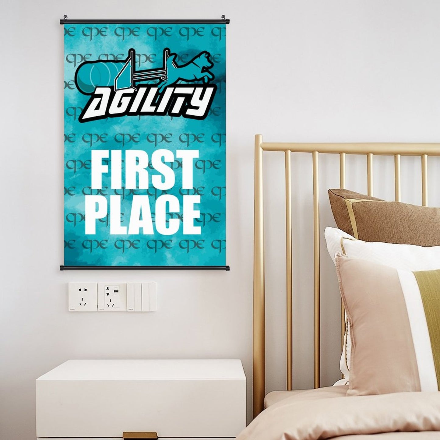 CPE AGILITY AWARD Canvas Hanging Poster with Scrolls-16"x24"