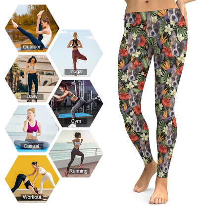 HAWAIIAN STYLE FACE - Hot Yoga Pants for Women