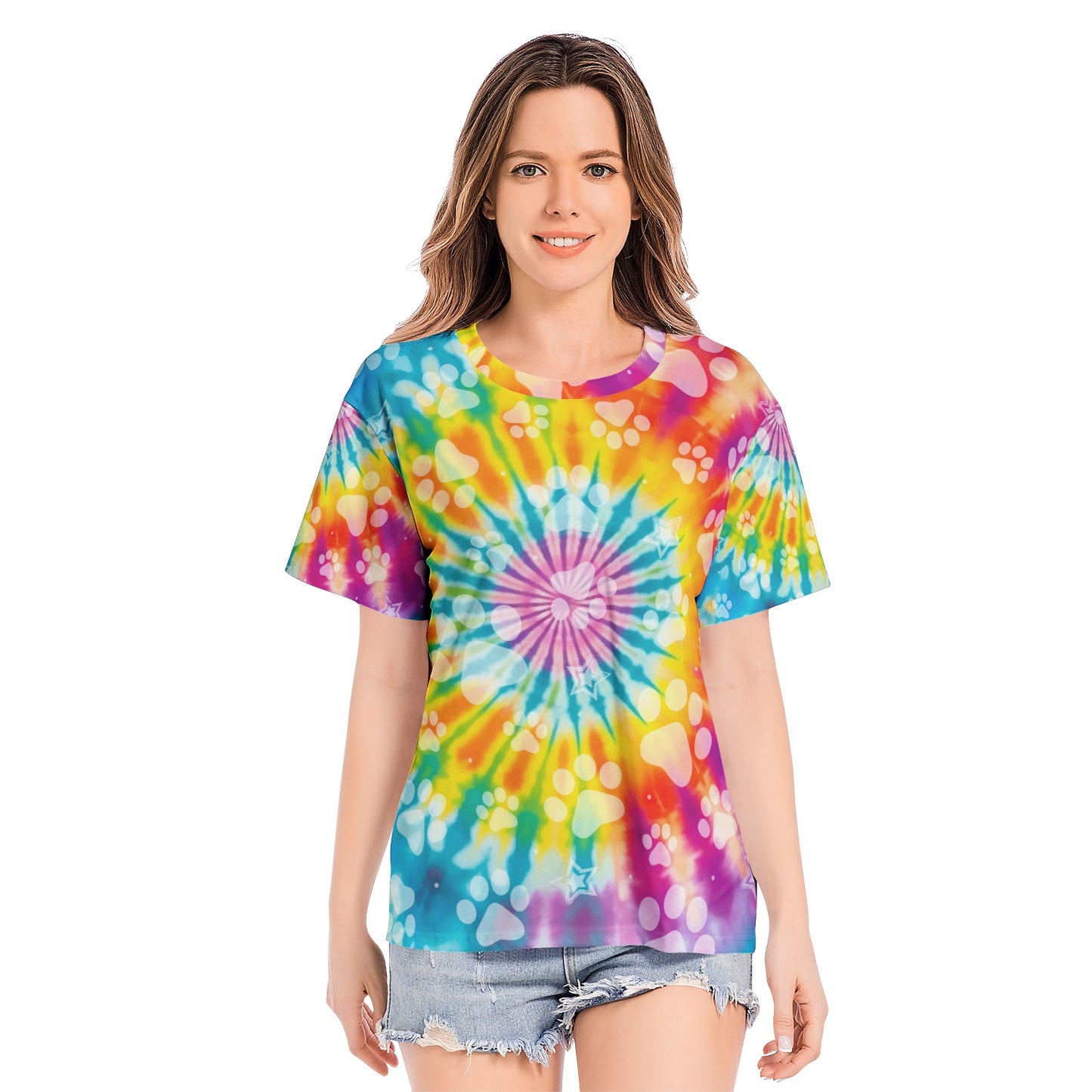 GROOVY PAWS Unisex All-Over Print Cotton T-shirts