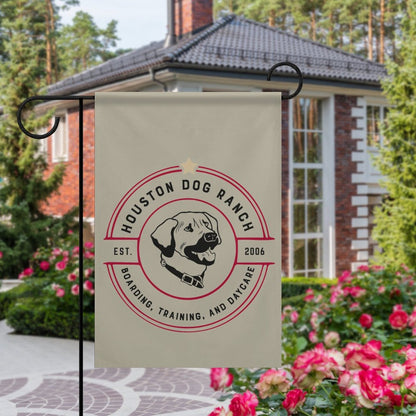 HOUSTON DOG RANCH  Garden Flag (2 Pics on 2 Sides)-12"x18"