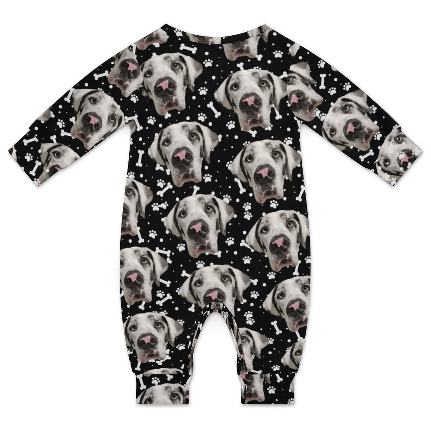 FACE w PAWS-n-BONES Baby Romper