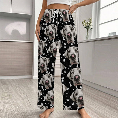 FACE w PAWS-n-BONES  Wide Leg Pajamas Pants