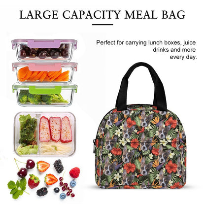 HAWAIIAN STYLE FACE - Insulated Lunch Bag with Pocket