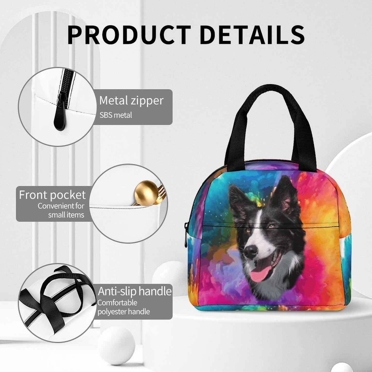 Insulated Lunch Bag with Pocket (All-Over Printing)