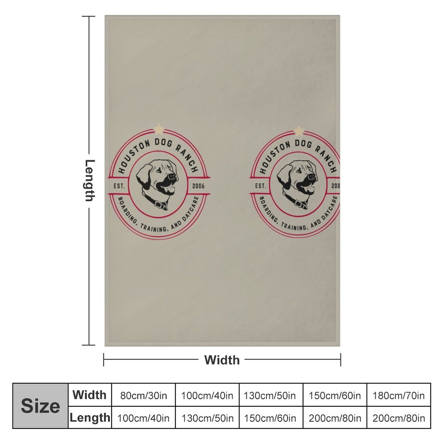HOUSTON DOG RANCH Flannel Blanket-30"x40" (Dual-sided Printing)