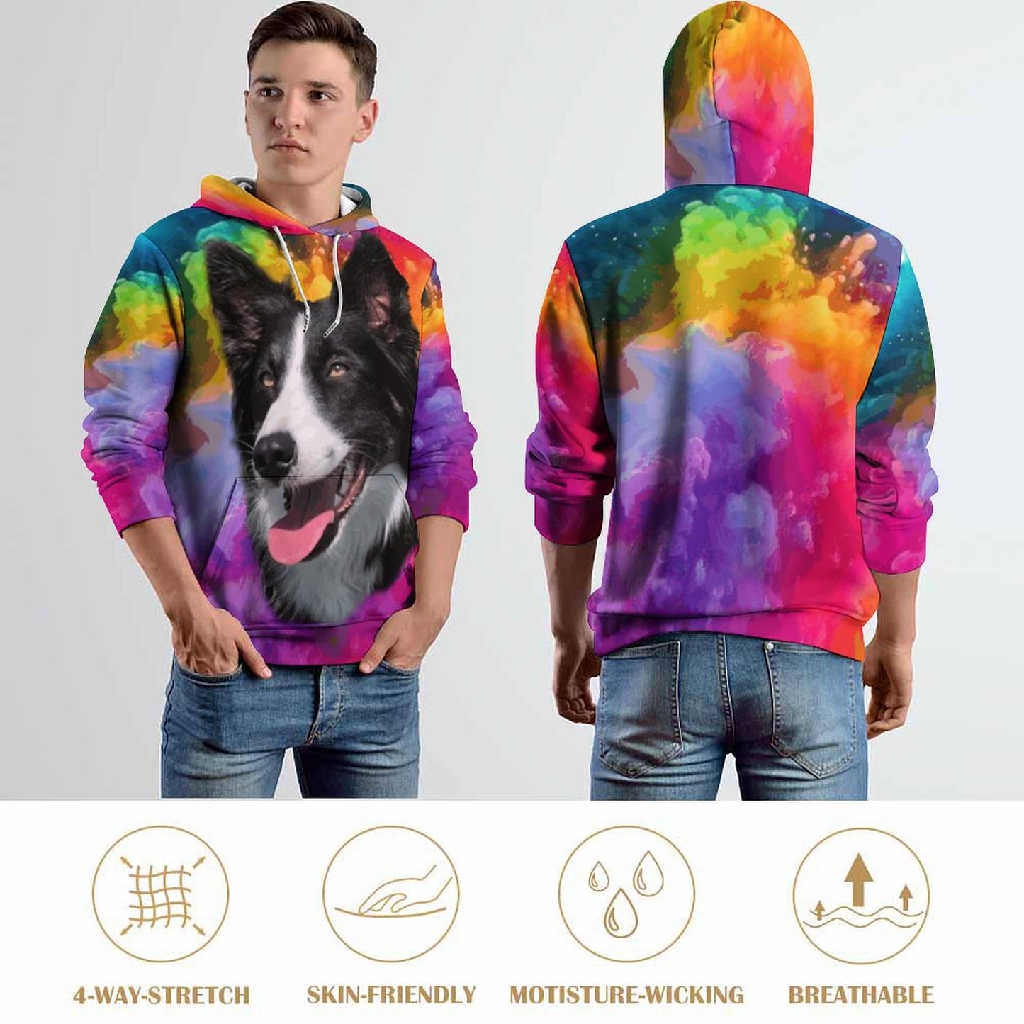 230gsm Printed Hoodie for Men (All-Over Printing)