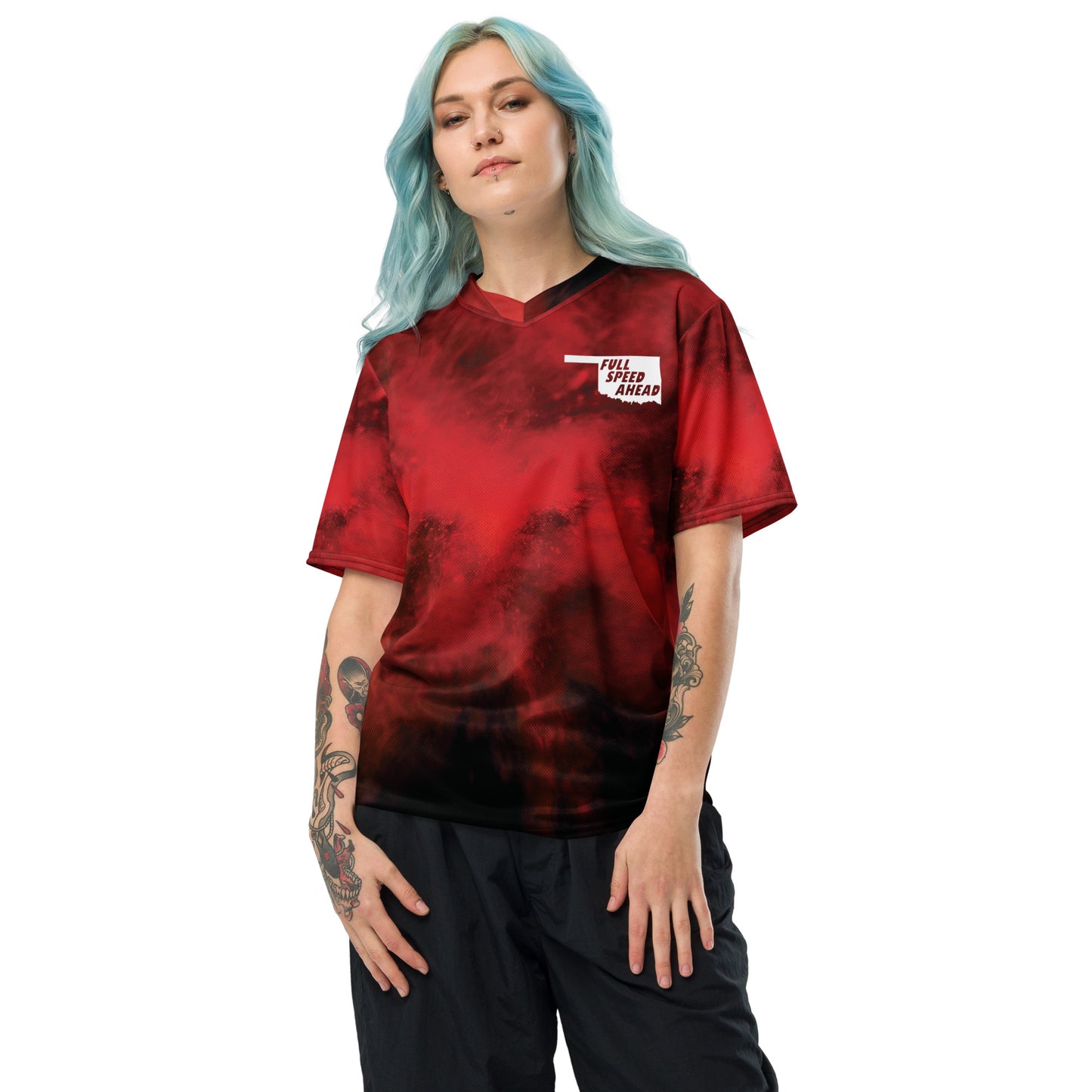 FULL SPEED AHEAD Recycled unisex sports jersey - A