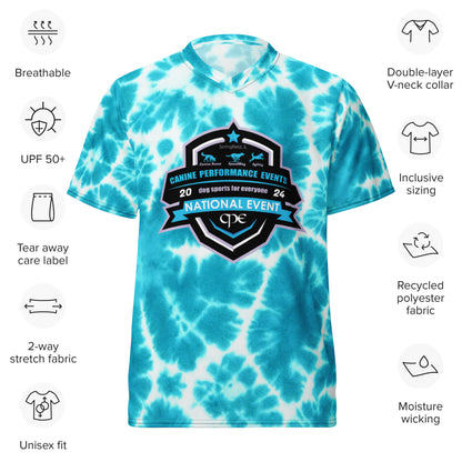 CPE NATIONALS  Recycled unisex sports jersey - tie dye