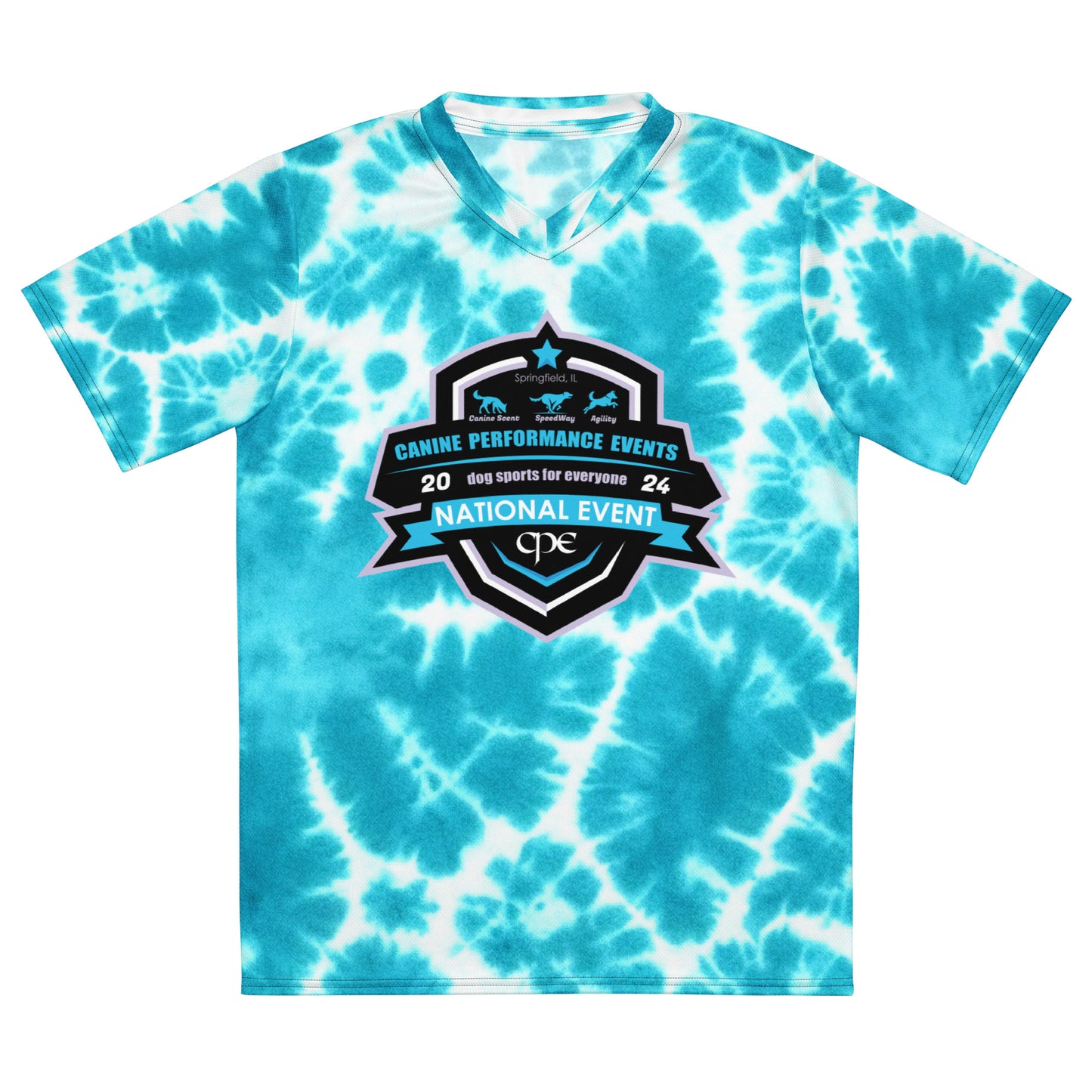 CPE NATIONALS  Recycled unisex sports jersey - tie dye