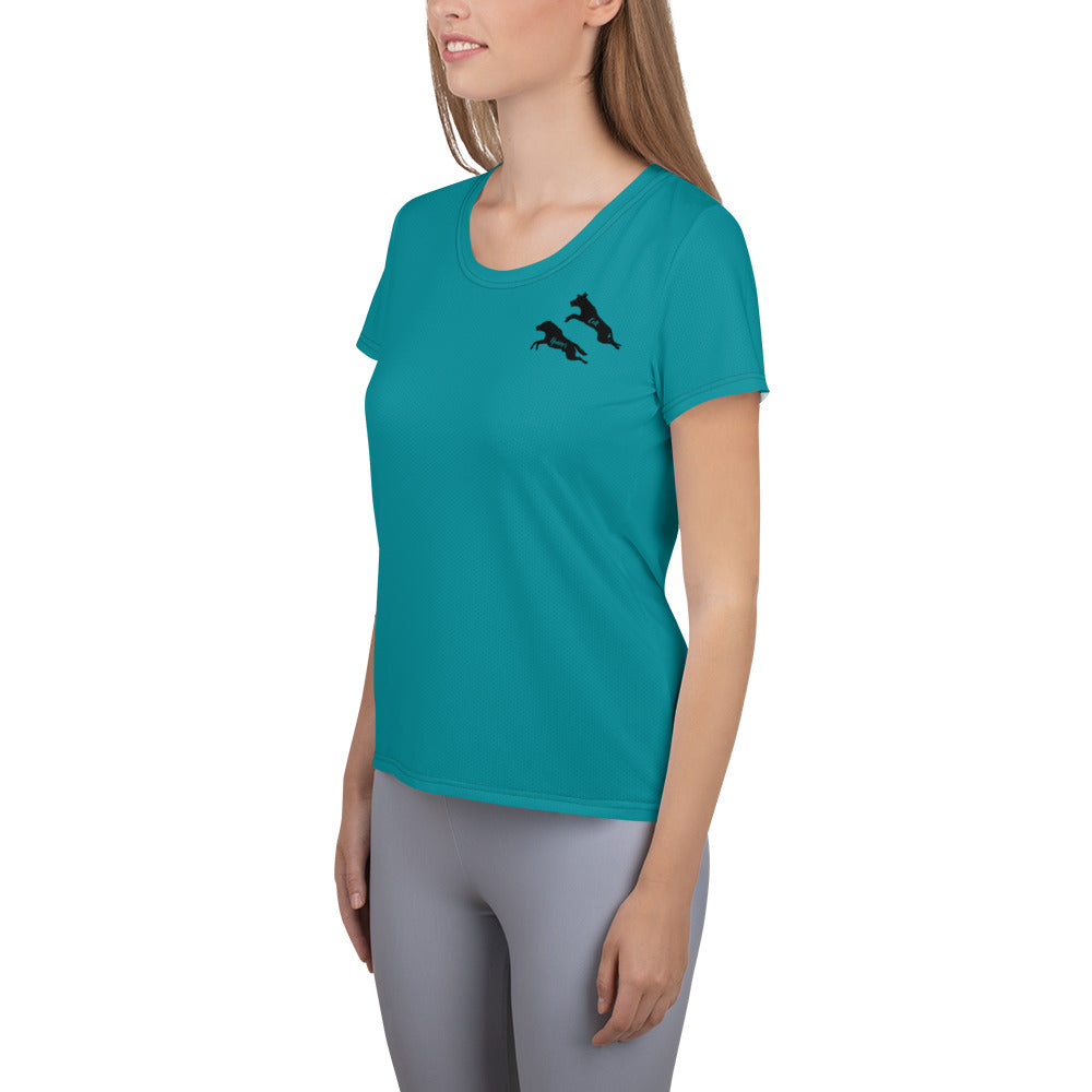 duck docks custom 3 All-Over Print Women's Athletic T-shirt