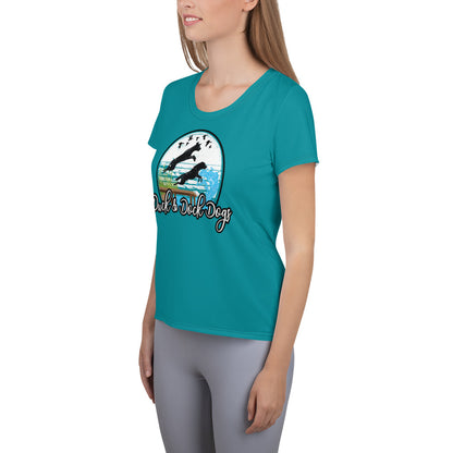 DUCKS & DOGS  CUSTOM   All-Over Print Women's Athletic T-shirt