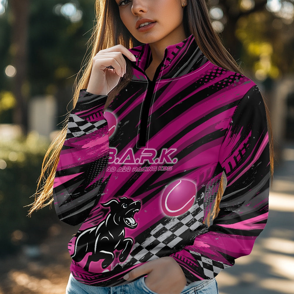 Women's long sleeve zipper sweatshirt